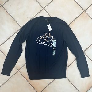 BANANA REPUBLIC kittens crewneck sweater - lightweight!